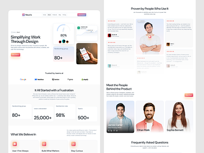 Neurix – Ethical AI SaaS Responsive About Us Page Design | UIUX interface product saas service startup ui ux web