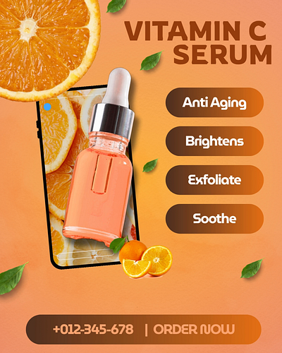 Serum Poster branding canva design facebook graphic design instagram meta static ad poster screen