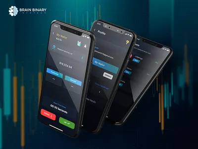 Crypto & Stock Trading Mobile App UI Design dark theme ui mobile app design stock market app trading app ui