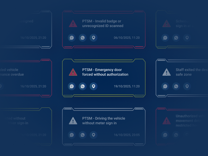 PTSM – Personnel Tracking & Security Management Alerts UI