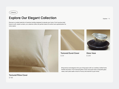 Modacasa Collection Page clean e commerce furniture grid minimal mobile modern swiss ui ux web website