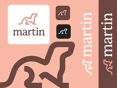 Martin - Weasel Logo Illustration adventure animal branding camping clothing ferret forest illustration logo design logo designer monoline nature new england otter outdoors tech logo technology weasel wilderness