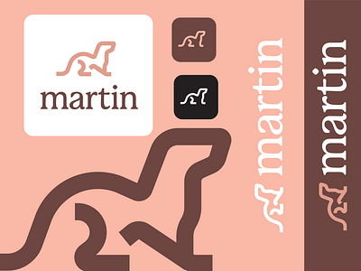 Martin - Weasel Logo Illustration adventure animal branding camping clothing ferret forest illustration logo design logo designer monoline nature new england otter outdoors tech logo technology weasel wilderness