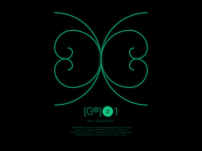[G®] DAY 2. BUTTERFLY #1 branding concept design graphic design illustration line logo web