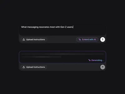 Prompt Builder / Dark Mode ai builder chat dark generating glow prompt