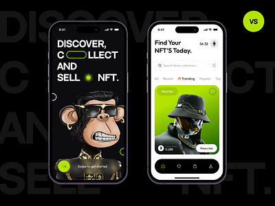 NFT Marketplace Mobile App app crypto design nft ui ux