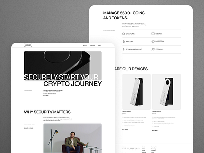 Ledger Website Redesign crypto cryptocurrency landing minimalist product product page ui wallet web web3 website