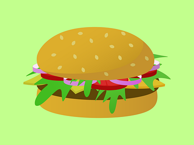 Hamburger dinner food graphic design hamburger illustration lunch ui vector