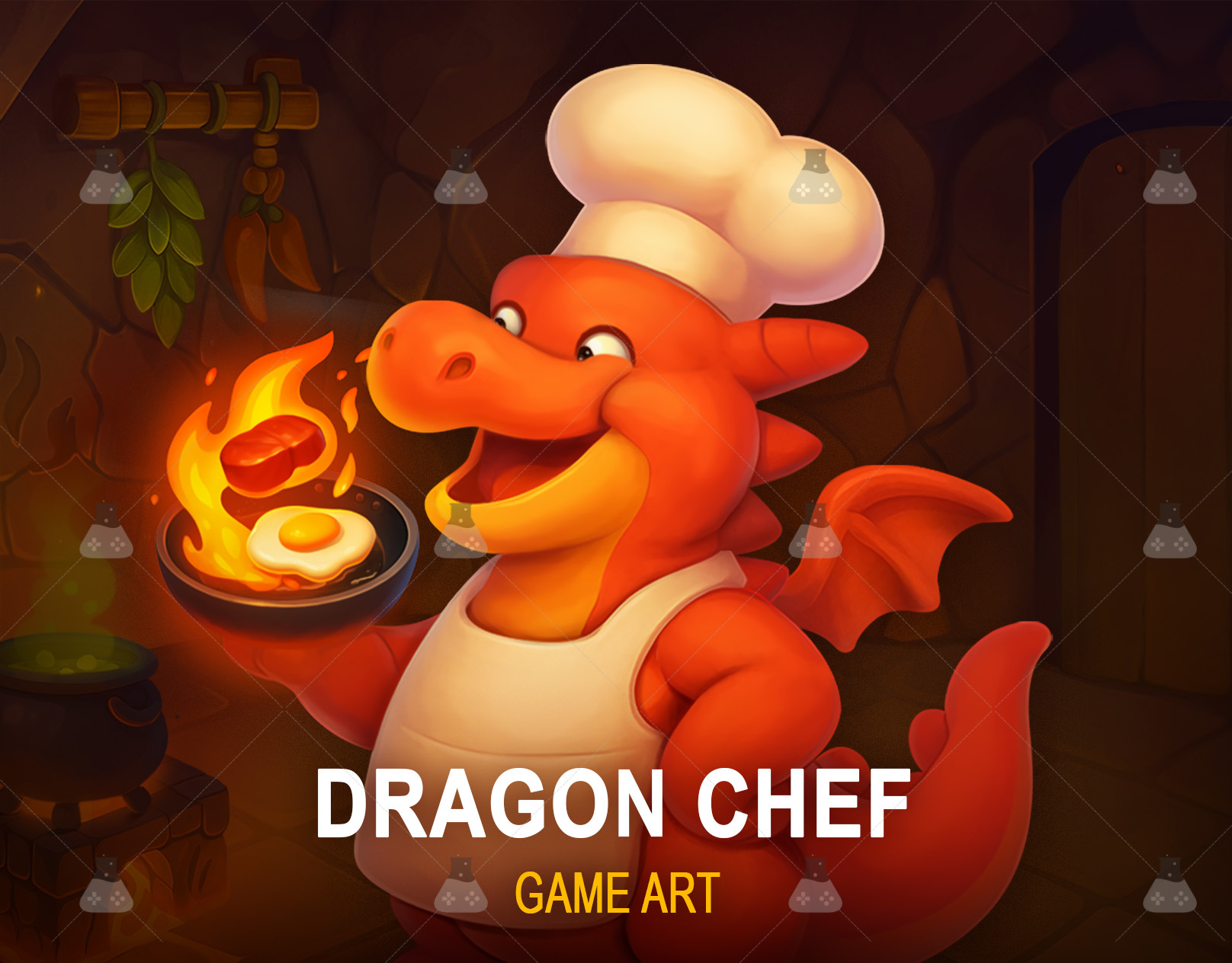 Dragon Chef – Slot UI Reel & Icons 2d artwork 2d character design casino slot machine casino slot theme character design concept art cute dragon chef dragon chef slot theme game characters game development gamix labs illustration slot slot art slot art services slot services slot theme slot uiux