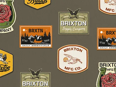 Brixton Badge Collection © 2023 apparel design badge badge design branding graphic design illustration merch