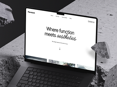Architectural studio architectural studio clean hero section home page minimalist typography ui design ux design web design white website whitespace
