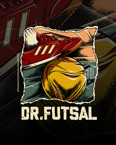 DR FUTSAL artwork branding commissionwork design football illustration illustrator logo outdoorapparel sport tshirt ui