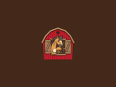 Horse Burger animal burger graphic design horse illustration logo