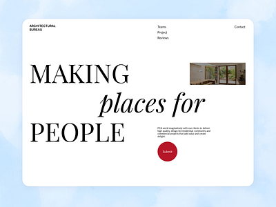 Architecture Studio - Landing Page architecture landing minimalistic studio typography