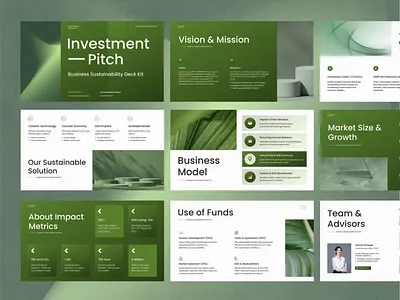 Modern Clean Sustainability Investment Pitch business canva design design for impact keynote powerpoint ppt presentation professional