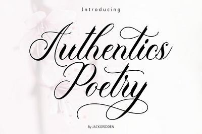 Authentics Poetry Font authentics best branding design font graphic design handwritten illustration modern poetry script