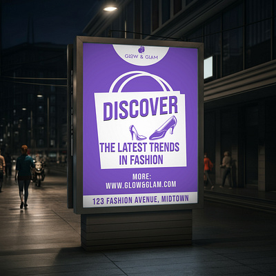 Fashion Trends Promotional Signboard Design advertising banner business design fashion graphic design light board minimalism sign board sign design signboard store