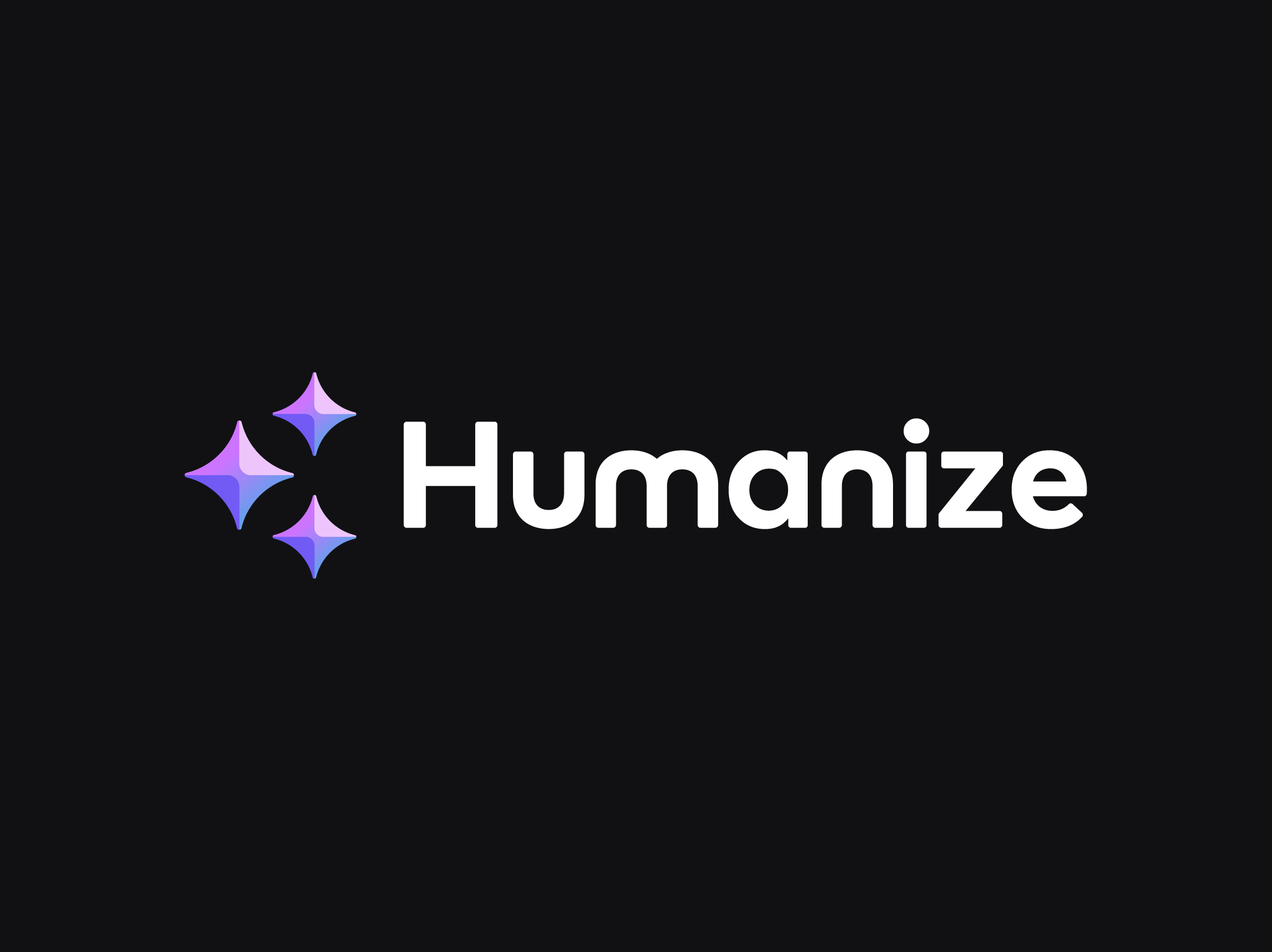 Humanize abstract logo ai artifial intelligence branding colorfull logo geometric identity logo logo design logo designer modern spark star startup logo symbol tech technology
