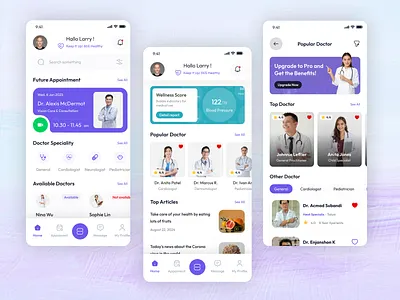 Doctor Appointment Booking App – Modern Healthcare UI app application branding design doctor app mobile application ui product deisgn typography ui ux