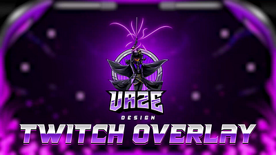 Purple Ninja Twitch Overlay Pack💫 animation custom alerts custom banner custom screens kick stream package stream logo twitch logo