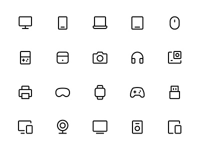 Myicons✨ — Devices vector line icons design system figma figma icons icon design icon pack icons icons design icons library icons pack interface icons line icons sketch icons ui design ui icons ui kit web design web designer