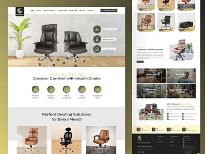🪑 UI Design for Maahi Chair – Premium Seating Meets Premium UX app appdesign chair website cleanui design figmadesign furniture website maahichair productdesign saasdesign ui uidesign ux uxdesign webdesign website
