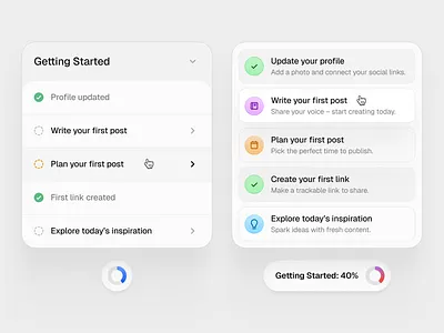 Getting Started: Left or Right 🤔 card clean get started getting started icon loader loading minimal modal popup progress bar ui ui design ux ux design web design