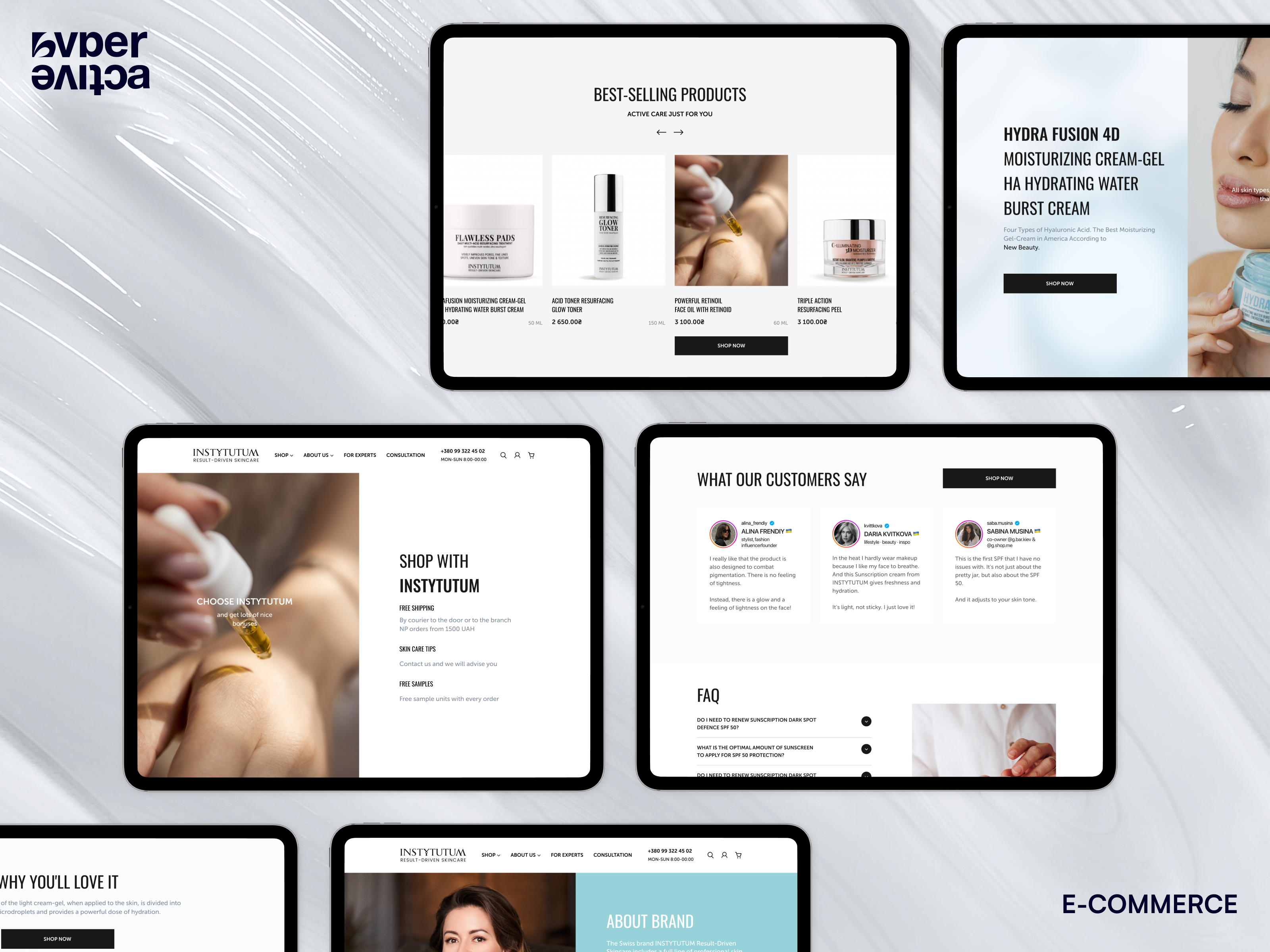 🧖🏻‍♀️ Web Design for a Luxury Cosmetics Brand | Hyperactive clean design colors cosmetics design ecommerce graphic design hyperactive instytutum light luxury cosmetics mobile design online shop online store product design ui user experience user interface ux web design website