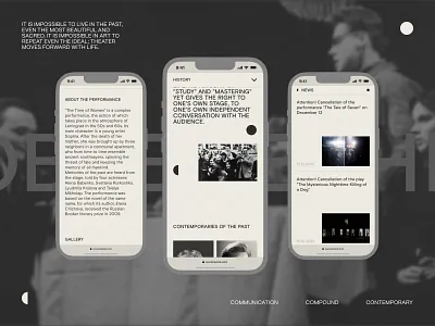 Sovremennik adaptive layout minimal mobile theater trends ui ux web web design