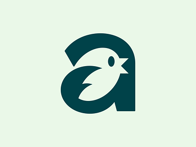 bird + a mark a animal bird branding design geometry graphic design icon illustration logo mark minimalism negativespace pet