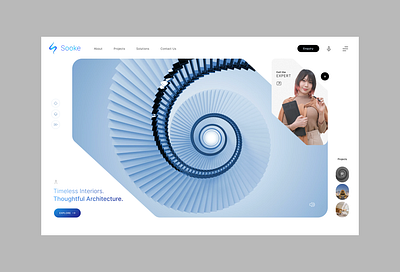 Sooke Interiors Architecture Website UI Design 3d animation architecture concept design graphic design interiors layout motion graphics page ui uiux website