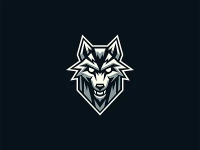 Aggressive Wolf Logo aggressive angry animal branding design dog emblem gaming icon illustration logo mark mascot nature sports vector wild wolf