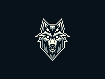 Aggressive Wolf Logo aggressive angry animal branding design dog emblem gaming icon illustration logo mark mascot nature sports vector wild wolf