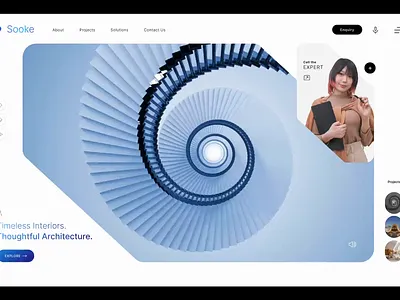 Sooke Interiors Architecture Website UI architecture concept design interiors layout page ui uiux website