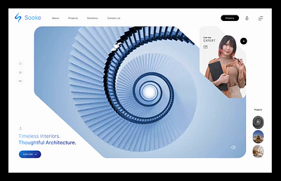 Sooke Interiors Architecture Website UI architecture concept design interiors layout page ui uiux website