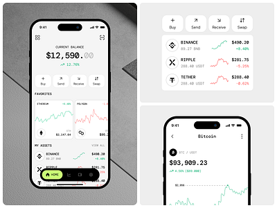 Tech Bit - Crypto Mobile App app blockchain buy crypto app crypto banking crypto mobile app eth ethereum fintech fintech app ios mobile app mobile app design product design transaction uiux web3