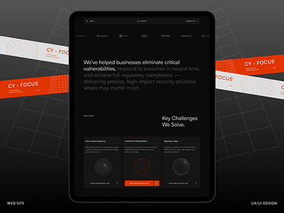 CyFocus – Landing Page for Cybersecurity app landing page business website corporate website creative landing page cyber security cyber security logo cyber security portfolio cyber security website cybersecurity dashboard landing page modern landing page modern website responsive landing page security ui security website seo website startup website web design web design inspiration web ui
