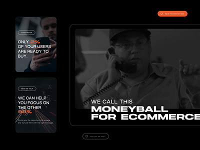 Intent animation clean dark design ecommerce moneyball stats tracking ui userexperience ux webdesign website
