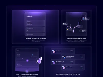 Bento Grid UI bento bento box bento design bento grid bento grid ui bento hero bento ui bento web bento website clean crypto cryptocurrency dark design landing page ui website