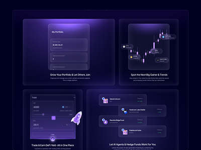 Bento Grid UI bento bento box bento design bento grid bento grid ui bento hero bento ui bento web bento website clean crypto cryptocurrency dark design landing page ui website