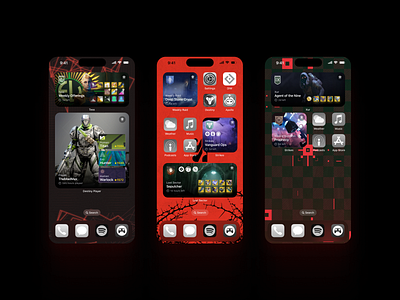 'Today In Destiny' iOS Widget Designs black game ios iphone minimal red widget widgets