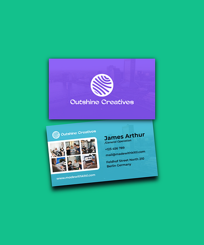 Outshine Creatives – Modern & Professional Business Card Design business business card card corporate corporate branding corporate card corporate identity graphic design name card tags visual