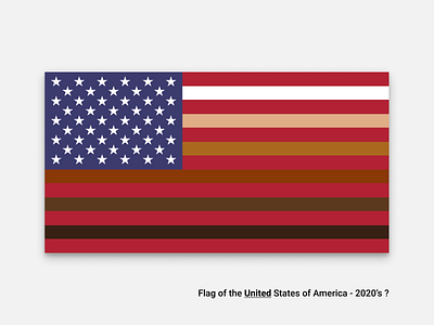 Flag of the Racially United States of America black brown change concept equality flag new proposal race racism states stripe ui unite united states unity update us usa white