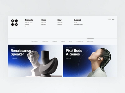 Headphones Store earpods ecommerce ecommerce store estore headphones landing marketing minimal online store product purchase saas sales shop shopify shopping store ui ux webdesign website design