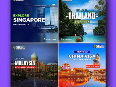 Here are some minimal and creative posters branding china visa graphic design maaysia visa minimal poster design singapore thaiand trave poster design travel typography