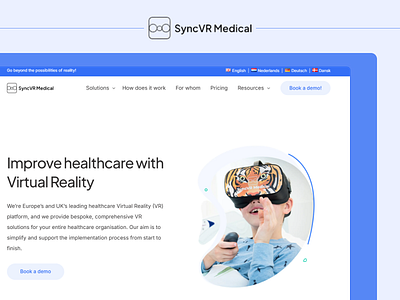 SyncVR Medical | UX / UI | Healthcare in Virtual Reality 3d casestudy cleanui figma interface medical medicaldesign minimaldesign modernui productdesign responsive ui uidesign uiux ux uxdesign virtualreality vr webdesign