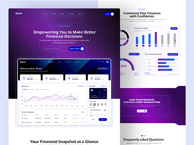 Finance Landing Page/Website b2b banking clean finance finance landing page finance website financial saas landing page fintech home page modern money payment platform saas saas landing page startup transaction uiux wallet webflow