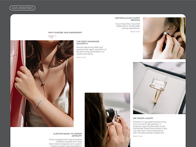 ADA Diamonds branding design figma graphic design illustrator typography ui ux vector xd