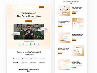 Landing Page Concept for Funnel Agency branding graphic design ui