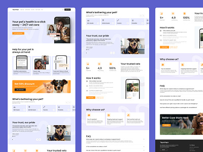 Veterinary | Pet Care | AI Landing Page | Website Design | UIUX ai assistant ai assistant landing page ai chat bot ai chatbot landing page ai landing page ai product design landing page landing page design pet app pet care pet clinic product design ui ux vet care vet platform veterinary veterinary clinic veterinary platform web design web interface design